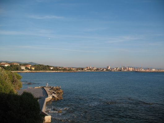 Veduta di Rosignano Solvay da Castiglioncello