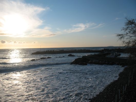 Il porto di Quercianella al tramonto