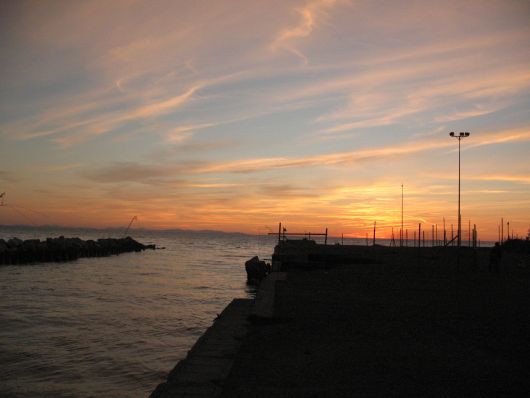 Spiaggia al tramonto