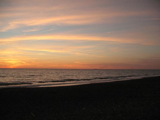 Foto sole al tramonto