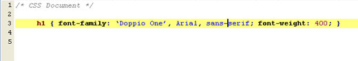 Google web fonts esempio