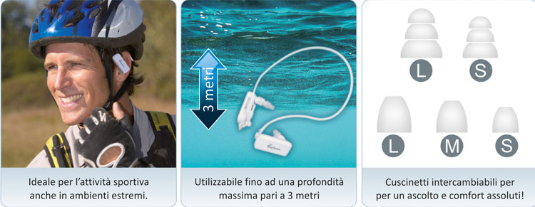 MP3 player subacqueo