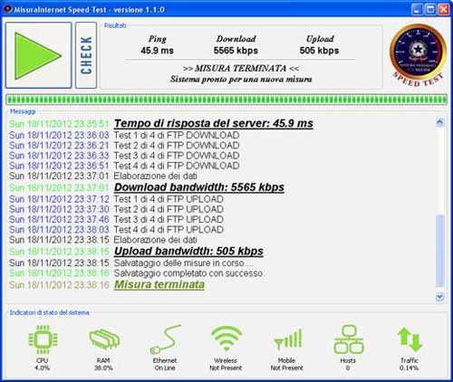 Software per verificare velocità ADSL